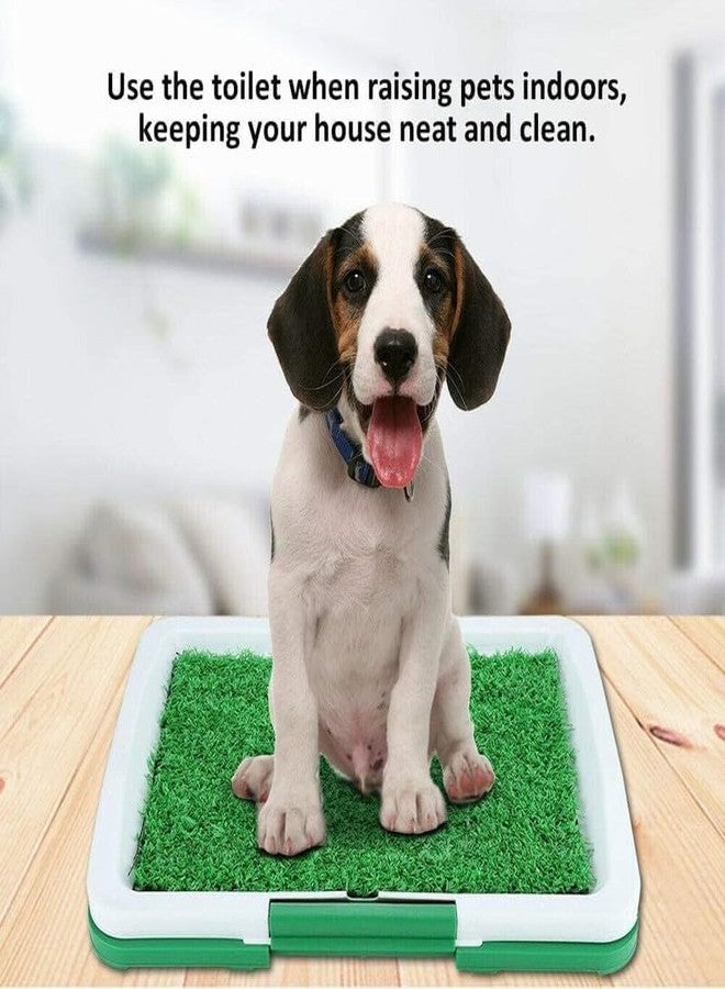 EBOFAB Puppy Potty Training Pads Dog Toilet Mat with Artificial Grass Pad Indoor Outdoor Dog Litter Box Pee Pad with Tray Large Size for Balcony Pet Bathroom Mat Quick Clean-Up - Image 3